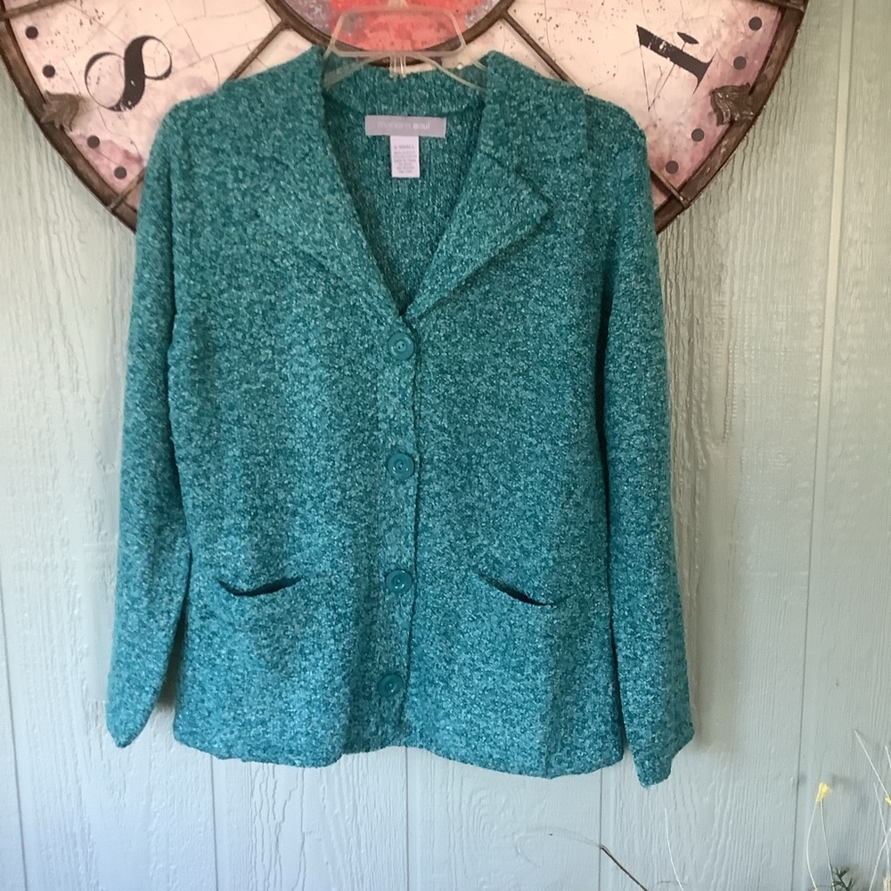 Modern Soul XSmall Teal Cardigan Sweater